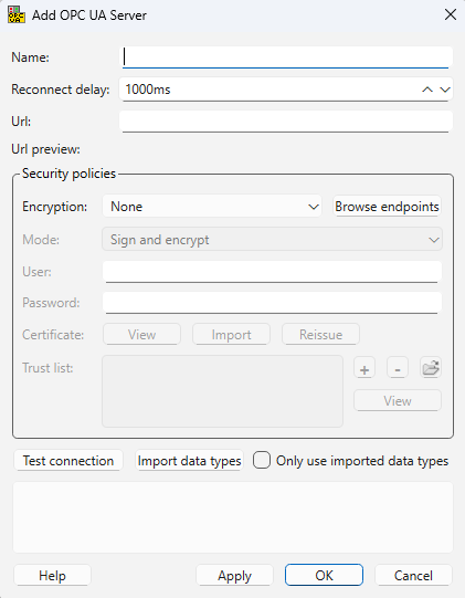 add opc ua server