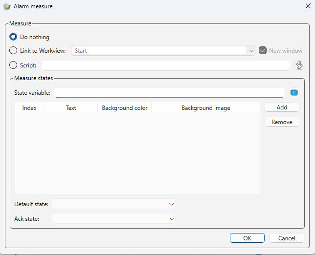 Measure settings