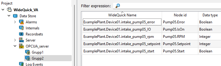 Imported tags