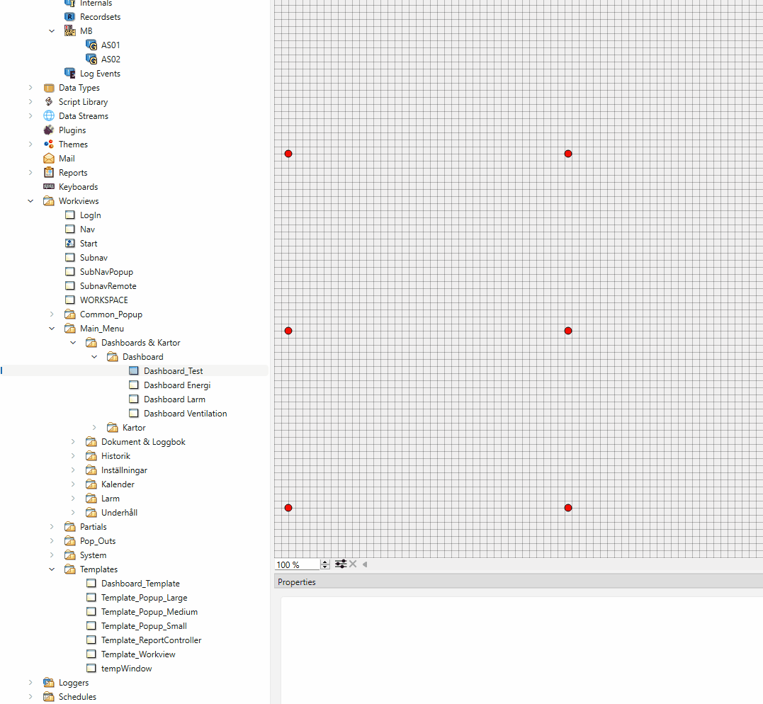 Setting up a dashboard