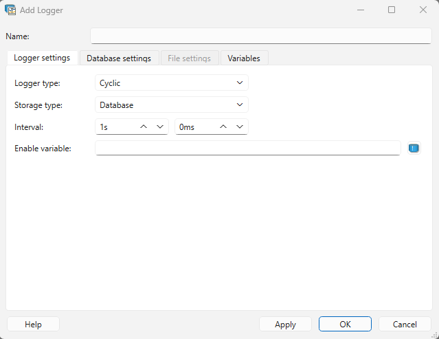 Logger settings