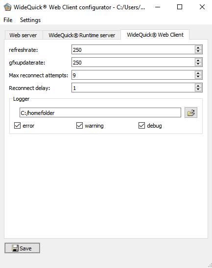 WideQuick Web Client Config Tool – WideQuick® Web Client