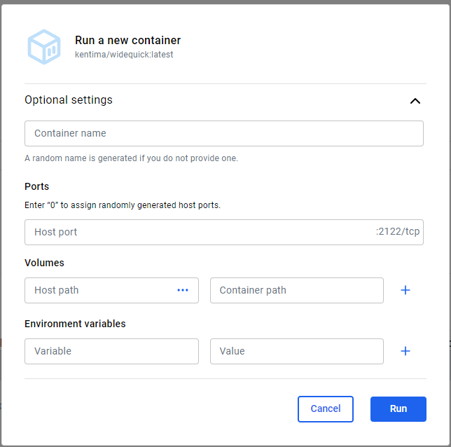 Run a container