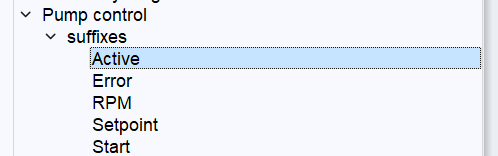 Konfigurerade suffix