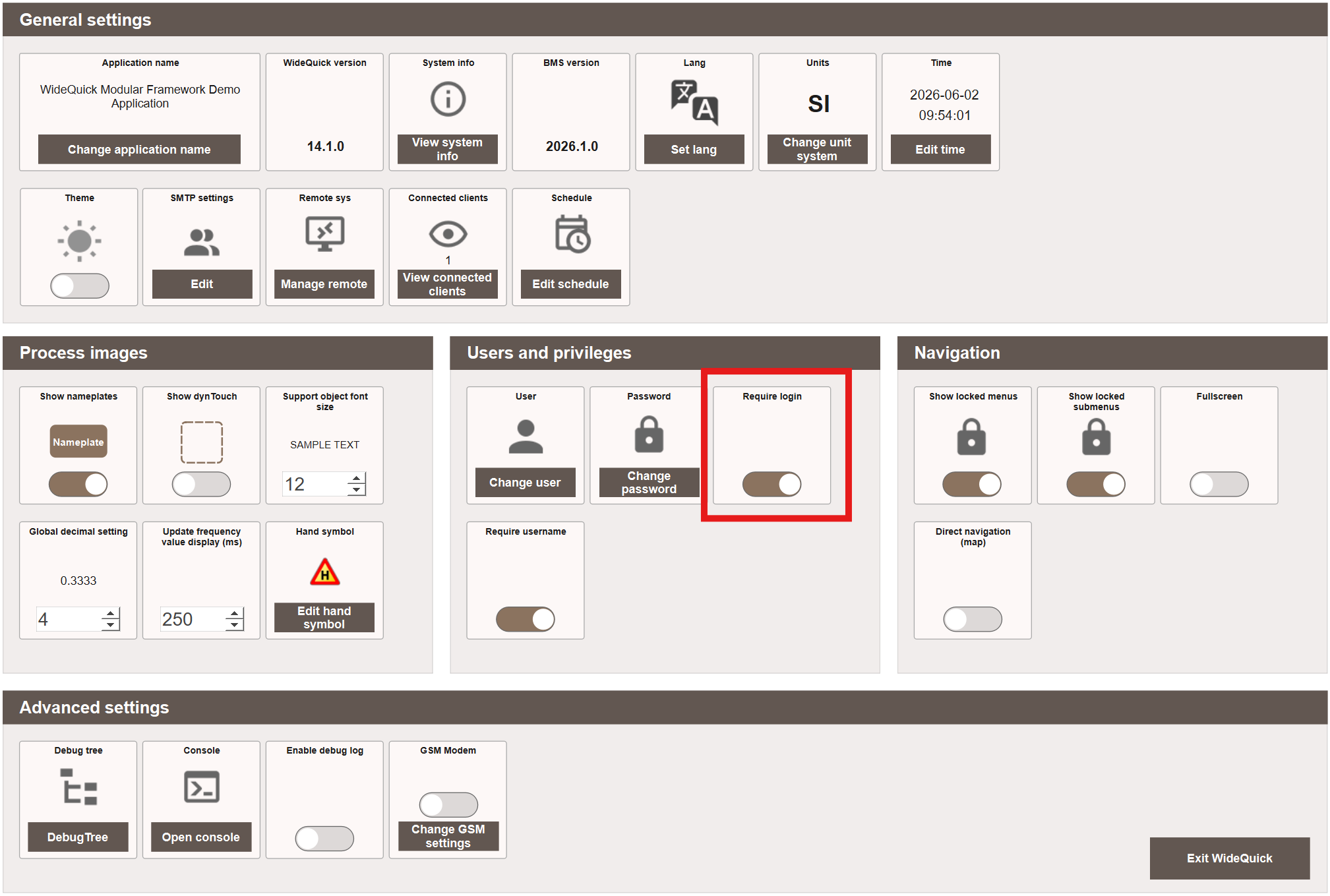 Require login setting