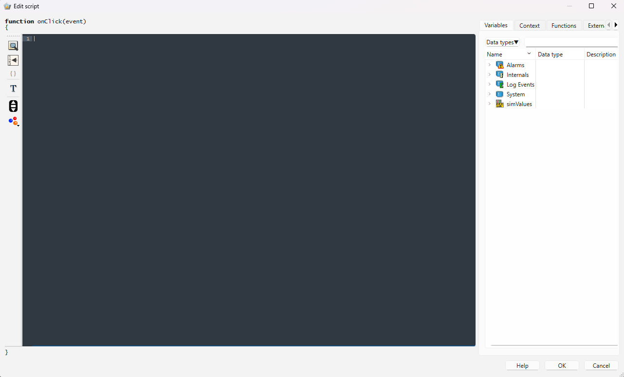Script menu