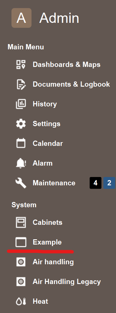 Single Depth Menu