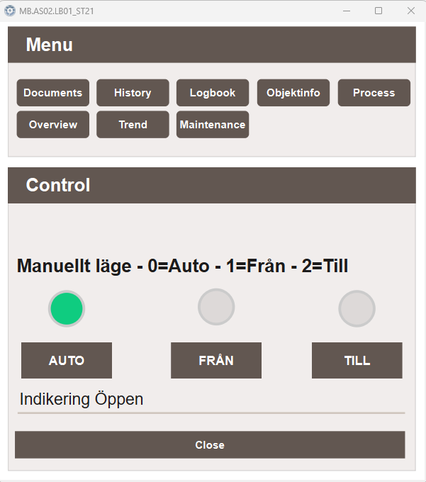 Maneuver popup